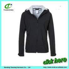 Fashion slim outdoor sport hooded womens softshell jacket